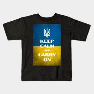 Keep calm and carry on Ukraine Kids T-Shirt